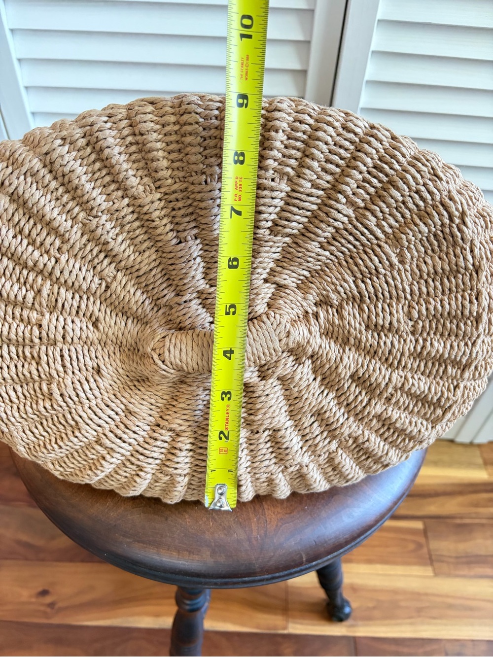 J. Crew Natural Straw Tote with Brown Leather Handles - Picture 9 of 10